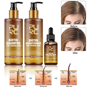 PURC Hair Care Ginger Biotin Three-piece Shampoo Conditioner