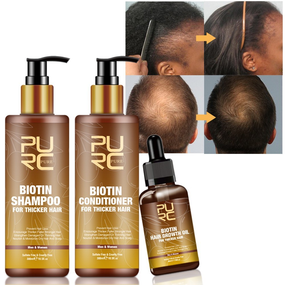 PURC Hair Care Ginger Biotin Three-piece Shampoo Conditioner